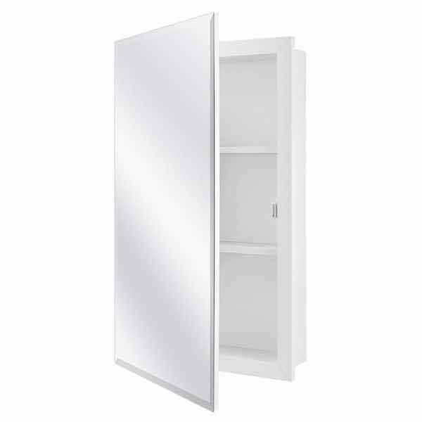 Photo 2 of GLACIER BAY RECTANGULAR WOOD COMPOSITE MEDICINE CABINET W MIRROR MODEL 45406C 16” X 4.5” H26”