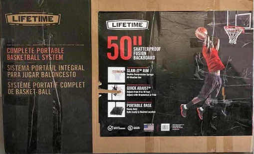 Photo 3 of LIFETIME 50" SHATTERPROOF FUSION BACKBOARD COMPLETE PORTABLE BASKETBALL HOOP SYSTEM MODEL 90678