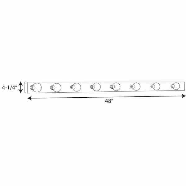 Photo 3 of PROGRESS LIGHTING BROADWAY COLLECTION POLISHED CROME 8 LIGHT BATH VANITY LIGHT 48” 1000911960