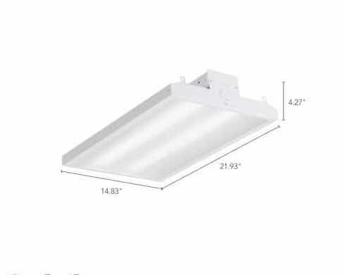 Photo 5 of LITHONIA LIGHTING IBE I-BEAM SERIES HIGH BAY SUSPENDED MOUNT WHITE FINISH LED LIGHT FIXTURE 40K MODEL NUMBER IBE12LMMVOLT