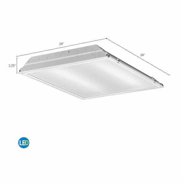Photo 3 of LITHONIA LIGHTING 2 LAMP LAY IN TROFFER GRID CEILING RECESSED MOUNT LED LIGHT FIXTURE MODEL 2GTL2 A12 120 LP840
