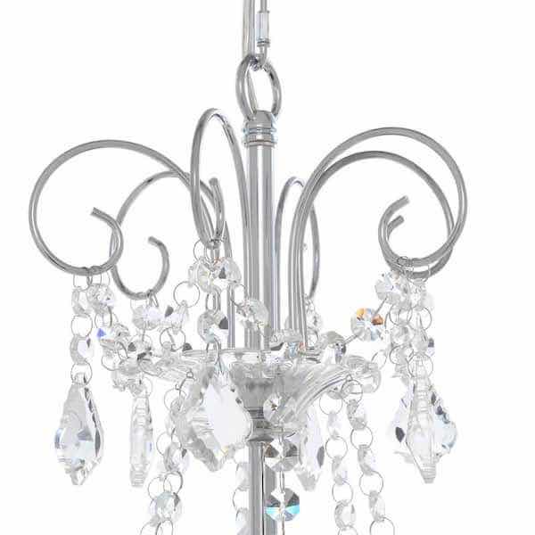 Photo 2 of HOME DECORATORS COLLECTION CANTERBURY PARK CHROME FINISH 6 LIGHT CHANDELIER W CRYSTAL ACCENTS MODEL 29360-HBU