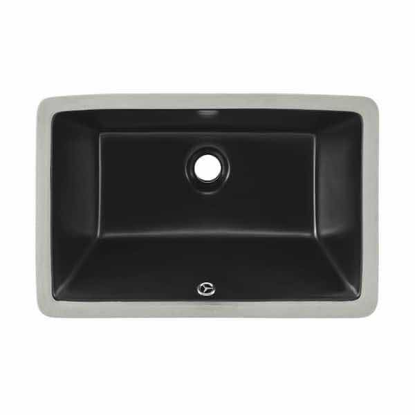 Photo 3 of SWISS MADISON 21” VOLTAIRE MATTE BLACK RECTANGLE UNDERMOUNT BATHROOM SINK MODEL SM-UM625MB 22.3” X 13.19” H7.69”