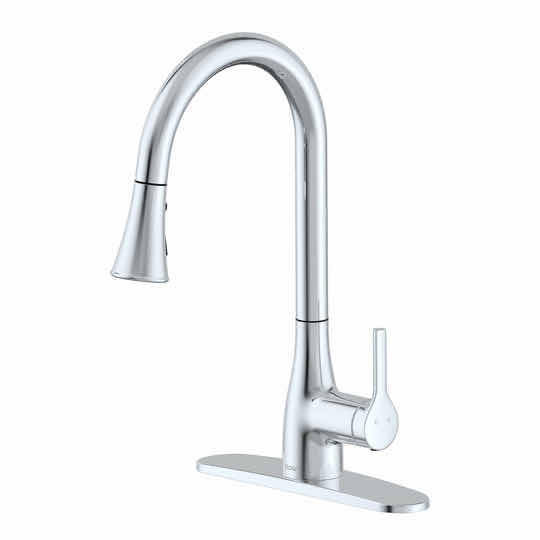 Photo 1 of BIOBIDET FLOW CLASSIC CROME KITCHEN FAUCET W PULL DOWN SPRAYER 10.25” X 16.3”