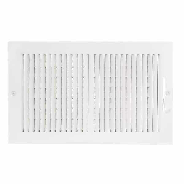 Photo 1 of EX-FLO STEEL WHITE 2 WAY REGISTER WALL/CEILING VENT MOUNT 14” X 8”