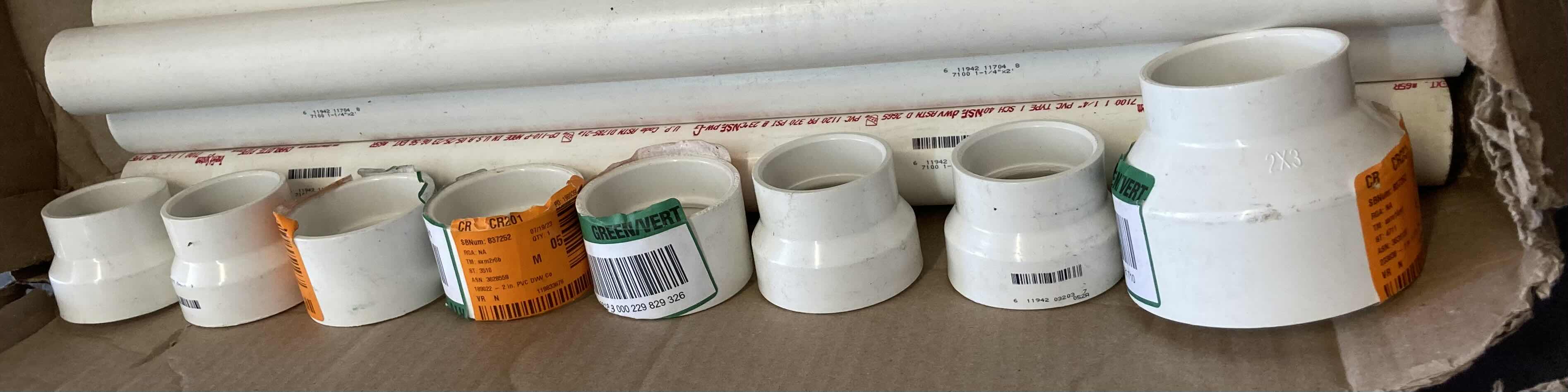 Photo 3 of Charlotte  PVC PIPES 1-1/4” X 24” (19) & PVC PIPES 2.25” X 24” (2) W 2” COUPLINGS & ADAPTER COUPLINGS