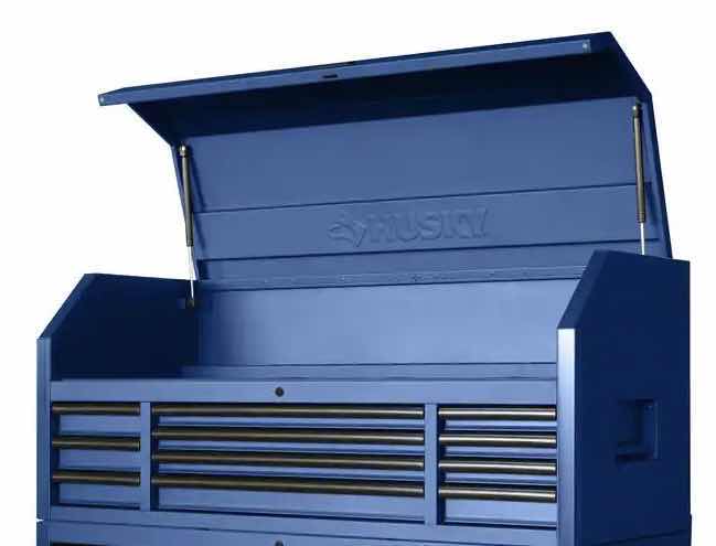 Photo 3 of HUSKY HEAVY DUTY MATTE BLUE TOOL BOX TOP CHEST ONLY W INTEGRATED POWER STRIP (READ NOTES)