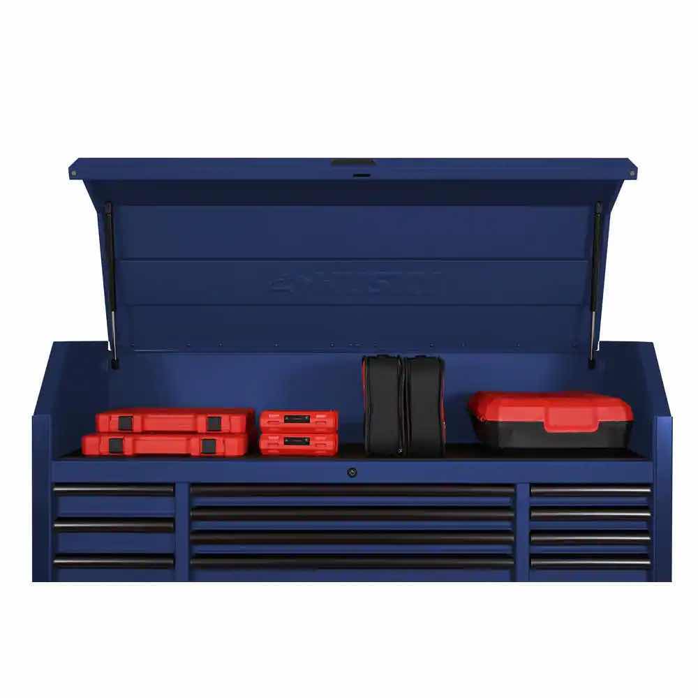 Photo 2 of HUSKY HEAVY DUTY MATTE BLUE TOOL BOX TOP CHEST ONLY W INTEGRATED POWER STRIP (READ NOTES)