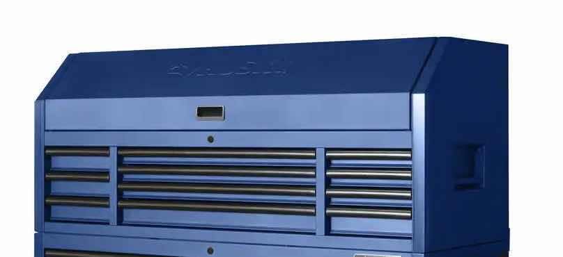 Photo 1 of HUSKY HEAVY DUTY MATTE BLUE TOOL BOX TOP CHEST ONLY W INTEGRATED POWER STRIP (READ NOTES)