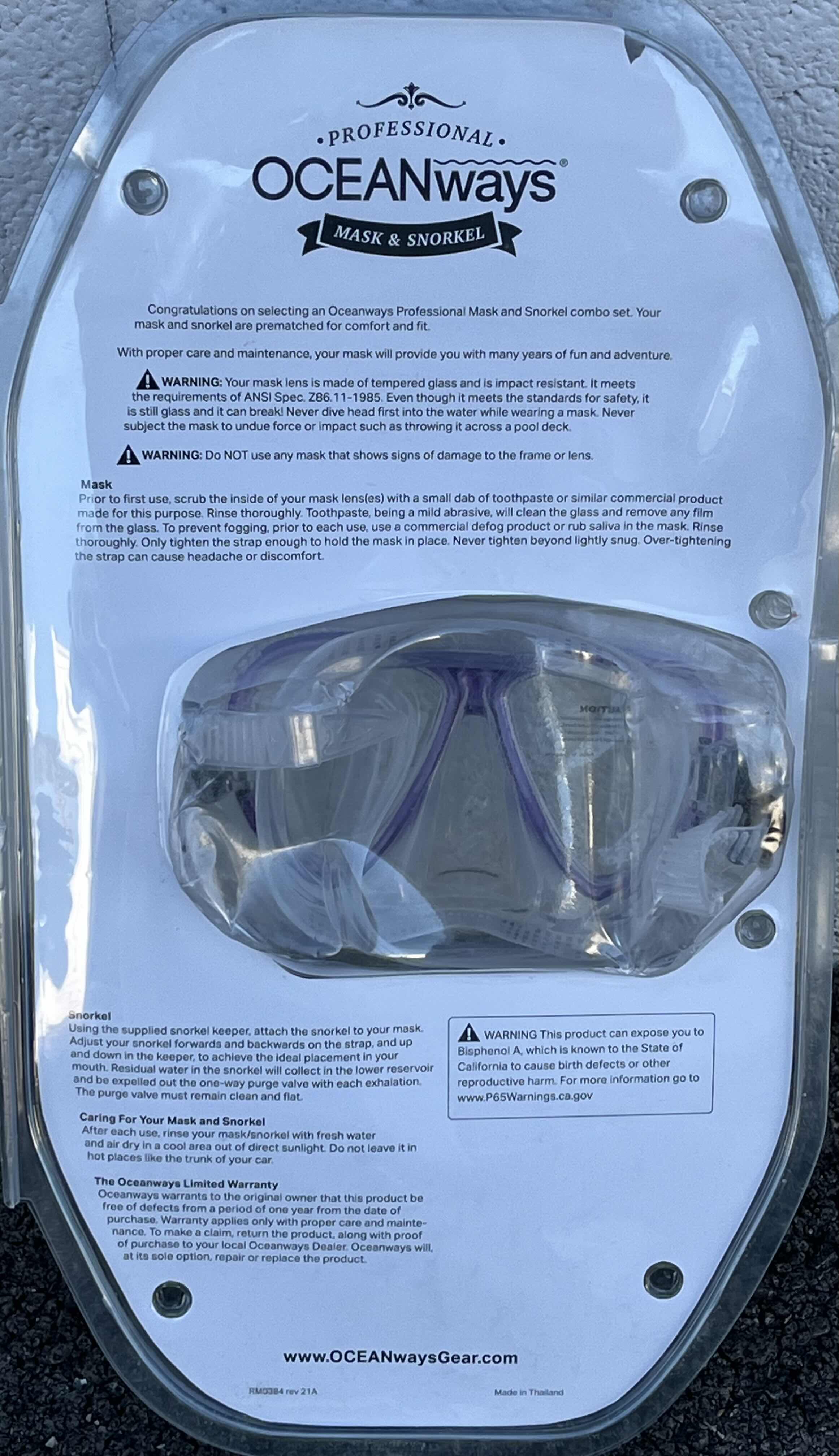 Photo 3 of PROFESSIONAL OCEAN WAYS PURPLE DIAMOND SILICONE MASK & SNORKEL COMBO