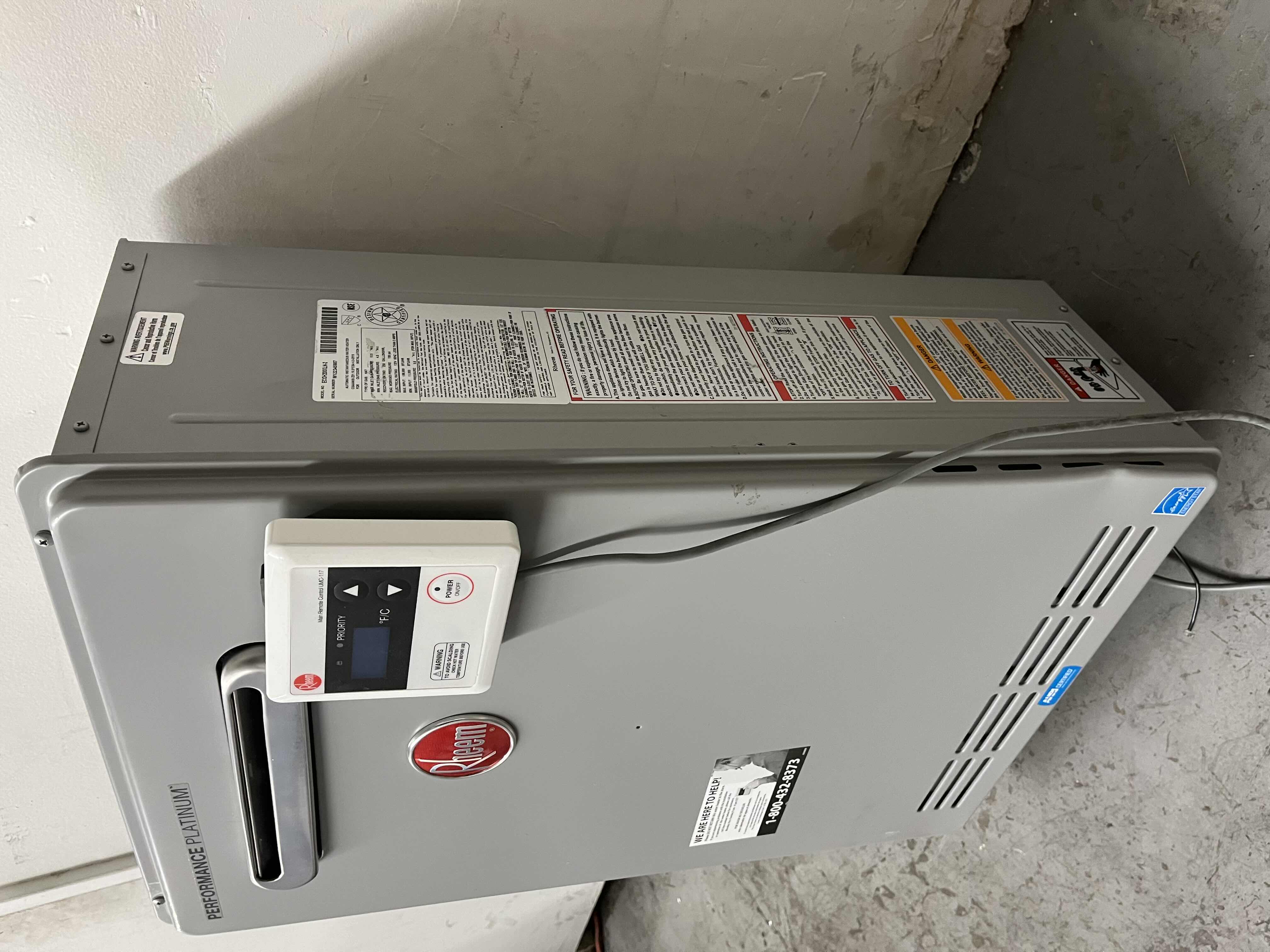 Photo 3 of RHEEM PERFORMANCE PLATINUM TANKLESS WATER HEATER MODEL ECOH200XLN-2