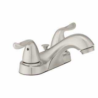 Photo 1 of GLACIER BAY CONSTRUCTOR COLLECTION BRUSHED NICKEL TWO HANDLE BATHROOM FAUCET 195 157