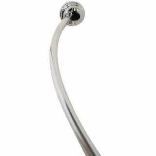 Photo 1 of ZENNA HOME CHROME FINISH DUAL MOUNT NEVER RUST ALUMINUM CURVED SHOWER ROD 50”-72”