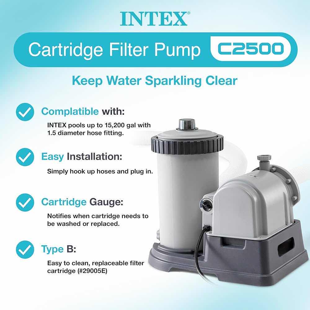 Photo 2 of INTEX KRYSTAL CLEAR CARTRIDGE FILTER PUMP C2500 MODEL 28633EG