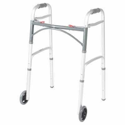 Photo 1 of DRIVE MEDICAL PRESERVE TECH DELUXE TWO BUTTON FOLDING WALKER 5” WHEELS