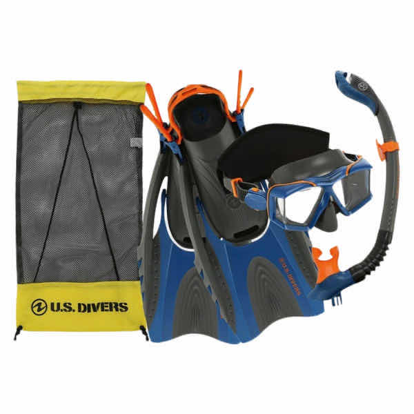 Photo 1 of U.S. DIVERS SNORKELING FINS, MASK, & SNORKEL SET MEN’S SIZE L/XL 9-13