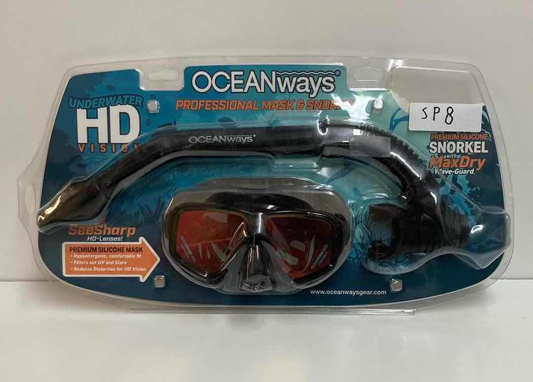 Photo 4 of PROFESSIONAL OCEANWAYS UNDERWATER HD VISION SILICONE MASK & SNORKEL COMBO