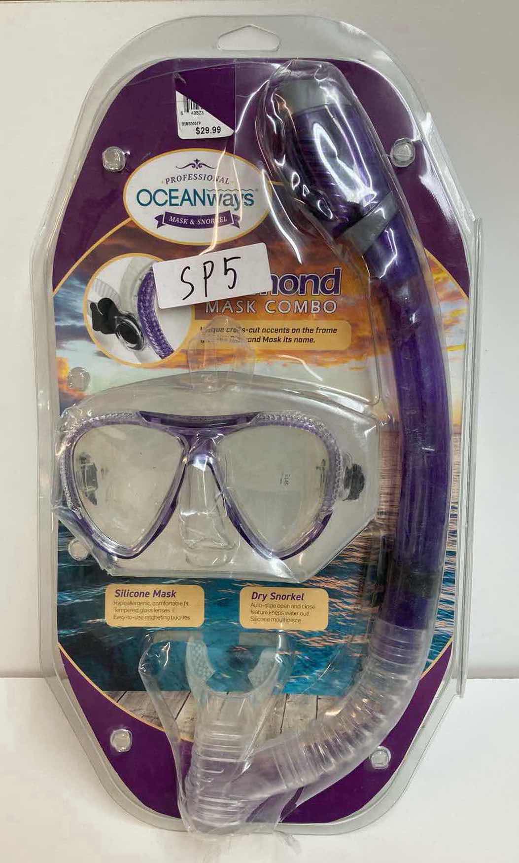 Photo 2 of PROFESSIONAL OCEANWAYS SILICONE MASK & SNORKEL COMBO ADULT FIT