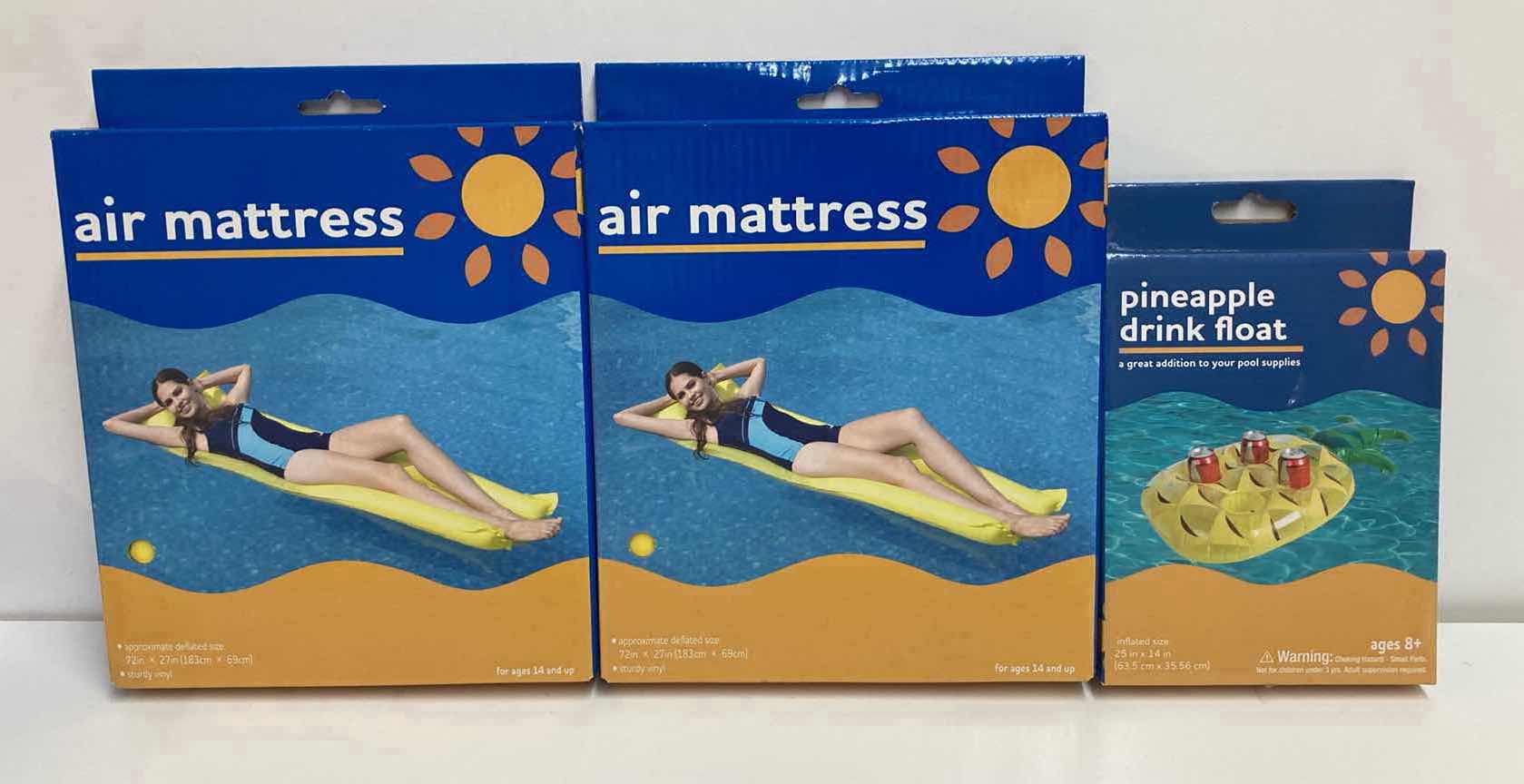 Photo 1 of RITE AID 2 AIR MATTRESS & PINEAPPLE DRINK FLOAT
