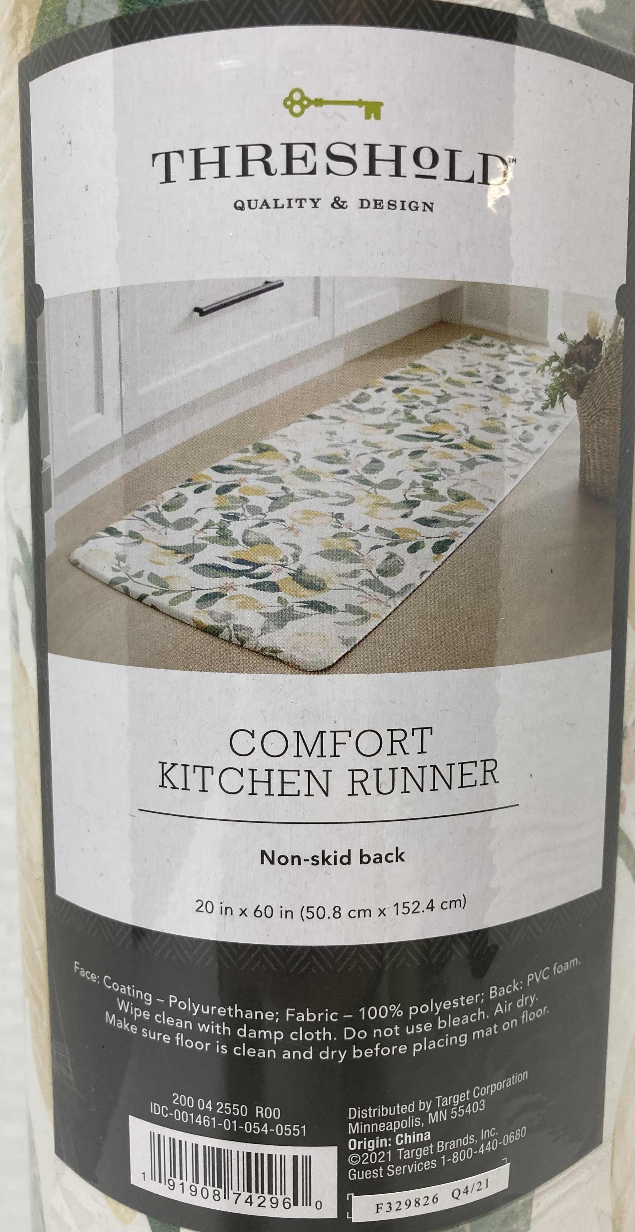 Photo 2 of THRESHOLD LEMON TREE NON SLIP COMFORT KITCHEN RUNNER RUG 20” X 60”