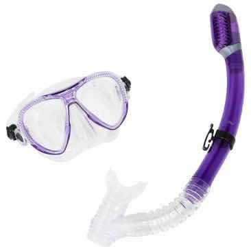 Photo 1 of PROFESSIONAL OCEANWAYS SILICONE MASK & SNORKEL COMBO ADULT FIT