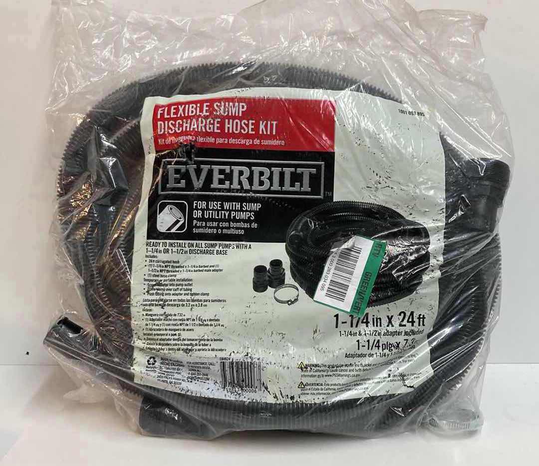 Photo 2 of EVERBILT FLEXIBLE SUMP DISCHARGE HOSE KIT 1-1/4” X 24’ (2)