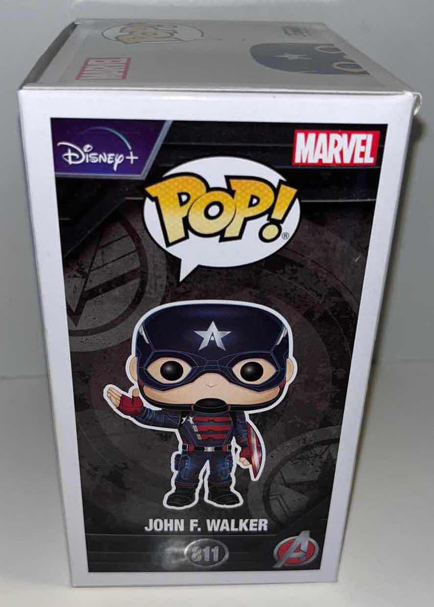 Photo 2 of NIB FUNKO POP MARVEL STUDIOS BOBBLE-HEAD VINYL FIGURE, #811 THE FALCON & THE WINTER SOLDIER JOHN F WALKER (1)