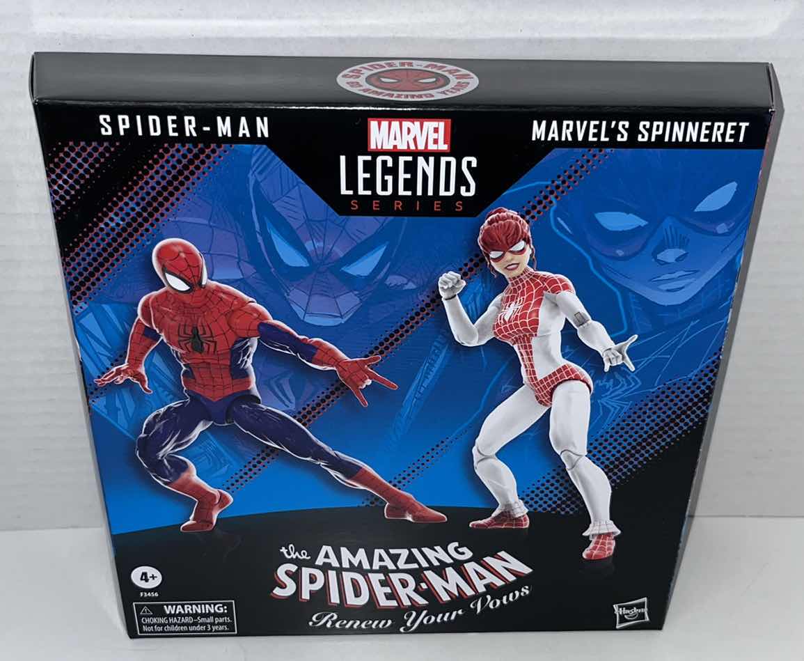 Photo 1 of BRAND NEW HASBRO MARVEL LEGENDS SERIES THE AMAZING SPIDER-MAN RENEW YOUR VOWS, SPIDER-MAN & SPINNERET $75.00 (1)