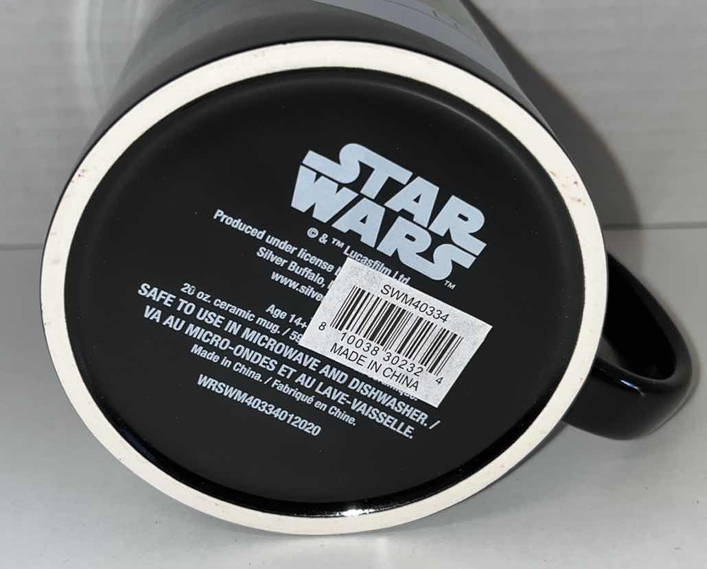 Photo 3 of NEW SILVER BUFFALO STAR WARS 20 OZ BLACK CERAMIC MUG, THE CHILD (1)