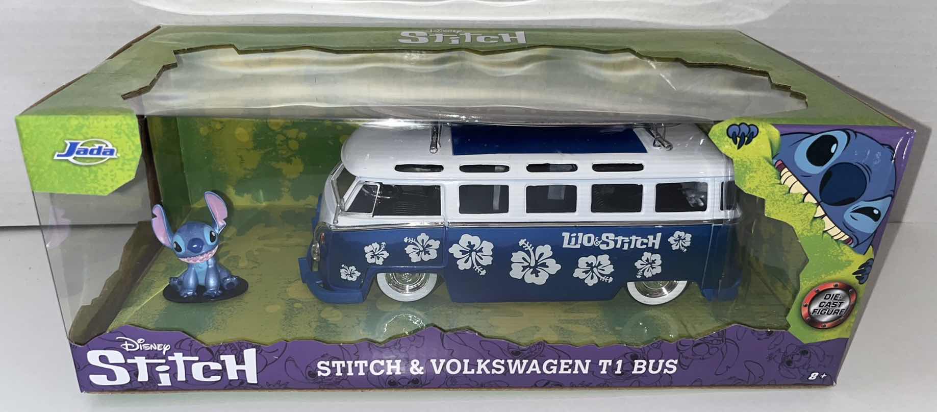 Photo 1 of NEW JADA TOYS DIE-CAST DISNEY LILO & STITCH, STITCH & VOLKSWAGEN T1 BUS (1)