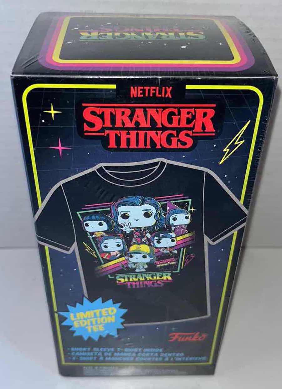 Photo 2 of BRAND NEW FUNKO POP TEES! NETFLIX STRANGER THINGS GROUP ARCADE UNISEX T-SHIRT SIZE 2XL $29.99 (1)