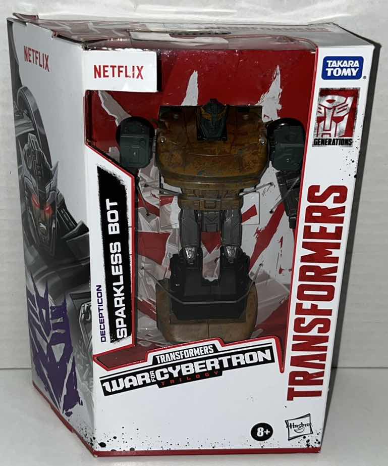 Photo 1 of BRAND NEW HASBRO TAKARA TOMY NETFLIX TRANSFORMERS KINGDOM WAR FOR CYBERTRON TRILOGY, DECEPTICON “SPARKLESS BOT” (1)