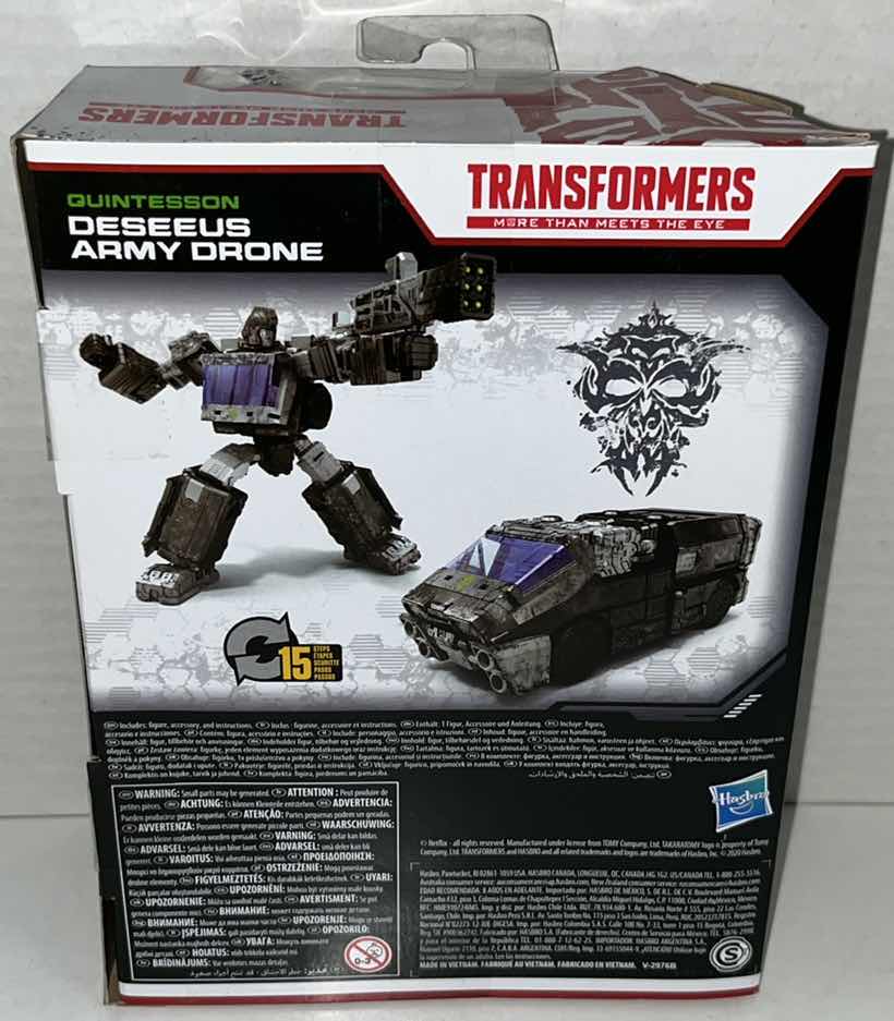 Photo 4 of BRAND NEW HASBRO TAKARA TOMY NETFLIX TRANSFORMERS KINGDOM WAR FOR CYBERTRON TRILOGY, QUINTESSON “DESEEUS ARMY DRONE” (1)