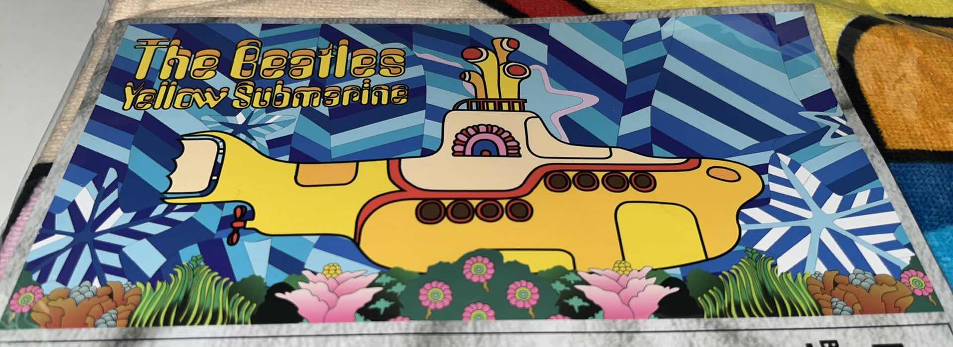 Photo 2 of BRAND NEW FACTORY ENTERTAINMENT 30” X 60” BEACH/BATH TOWEL, THE BEATLES YELLOW SUBMARINE (1)