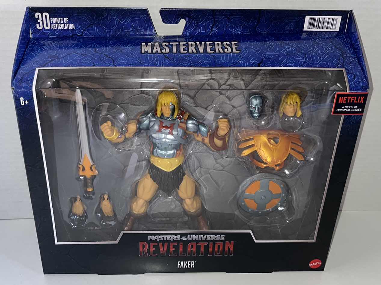 Photo 1 of NEW MATTEL MASTERS OF THE UNIVERSE REVELATION ACTION FIGURE & ACCESSORIES, FAKER (1)
