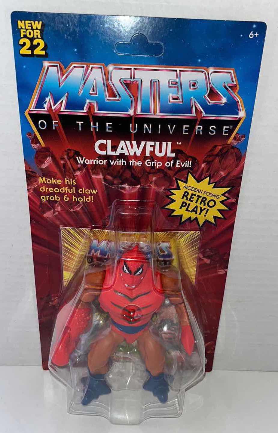 Photo 1 of NEW MATTEL MASTERS OF THE UNIVERSE ACTION FIGURE & ACCESSORIES, CLAWFUL WARRIOR WITH THE GRIP OF EVIL (1)