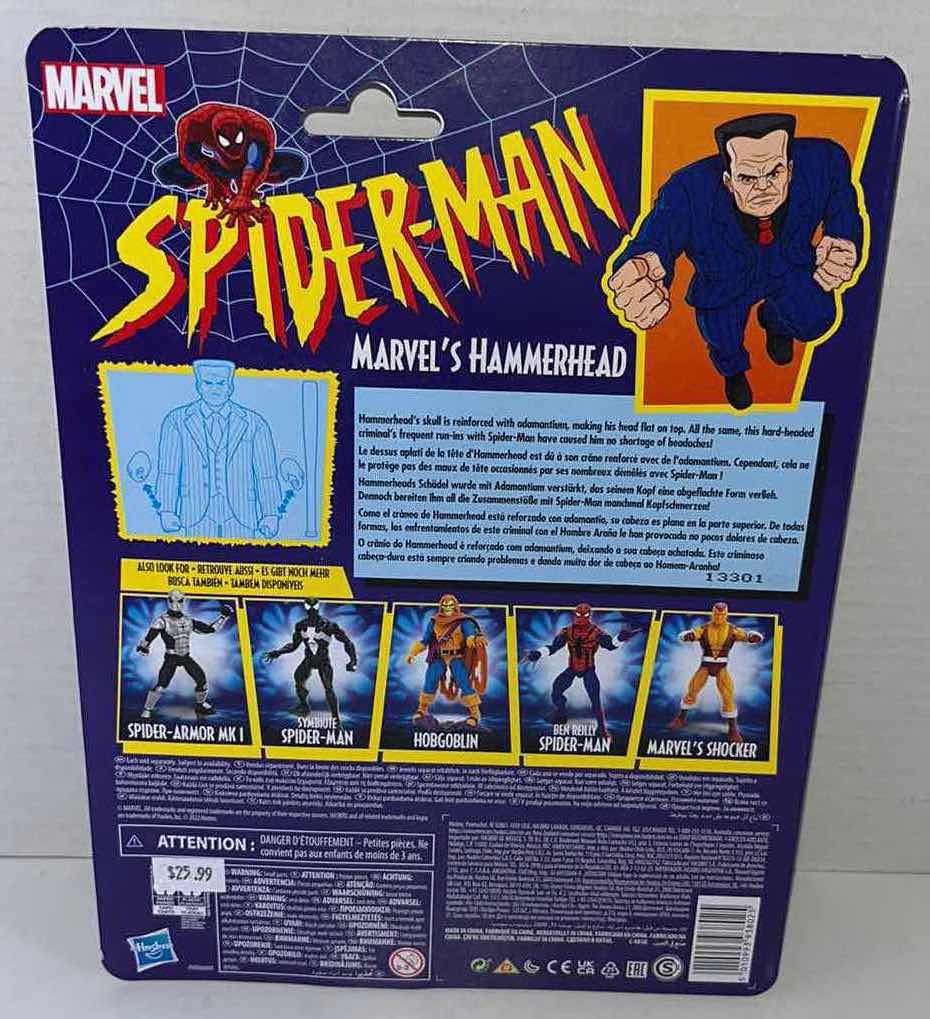 Photo 3 of NEW HASBRO MARVEL COMICS SPIDER-MAN ACTION FIGURE & ACCESSORIES, MARVELS HAMMERHEAD $26.00 (1)