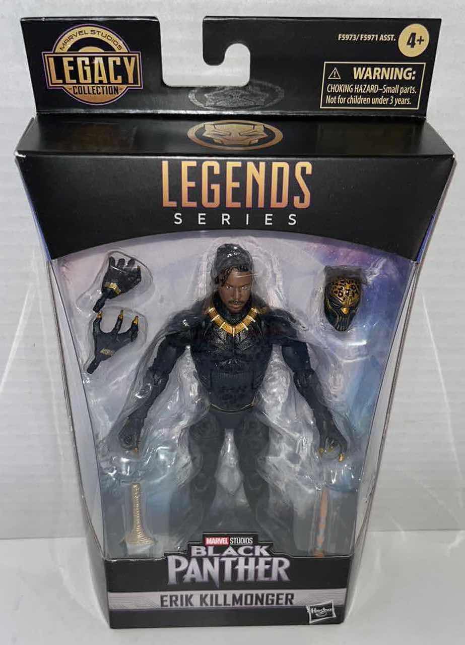 Photo 1 of NEW HASBRO MARVEL STUDIOS LEGENDS SERIES ACTION FIGURE & ACCESSORIES, BLACK PANTHER “ERIK KILLMONGER” $28.00 (1)