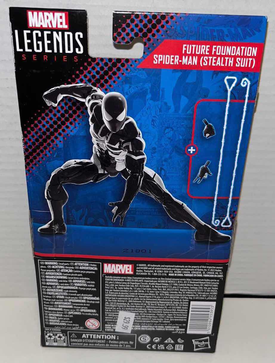 Photo 3 of NEW HASBRO MARVEL LEGEND SERIES ACTION FIGURE & ACCESSORIES, SPIDER-MAN  “FUTURE FOUNDATION SPIDER-MAN (STEALTH SUIT)” $30.00 (1)