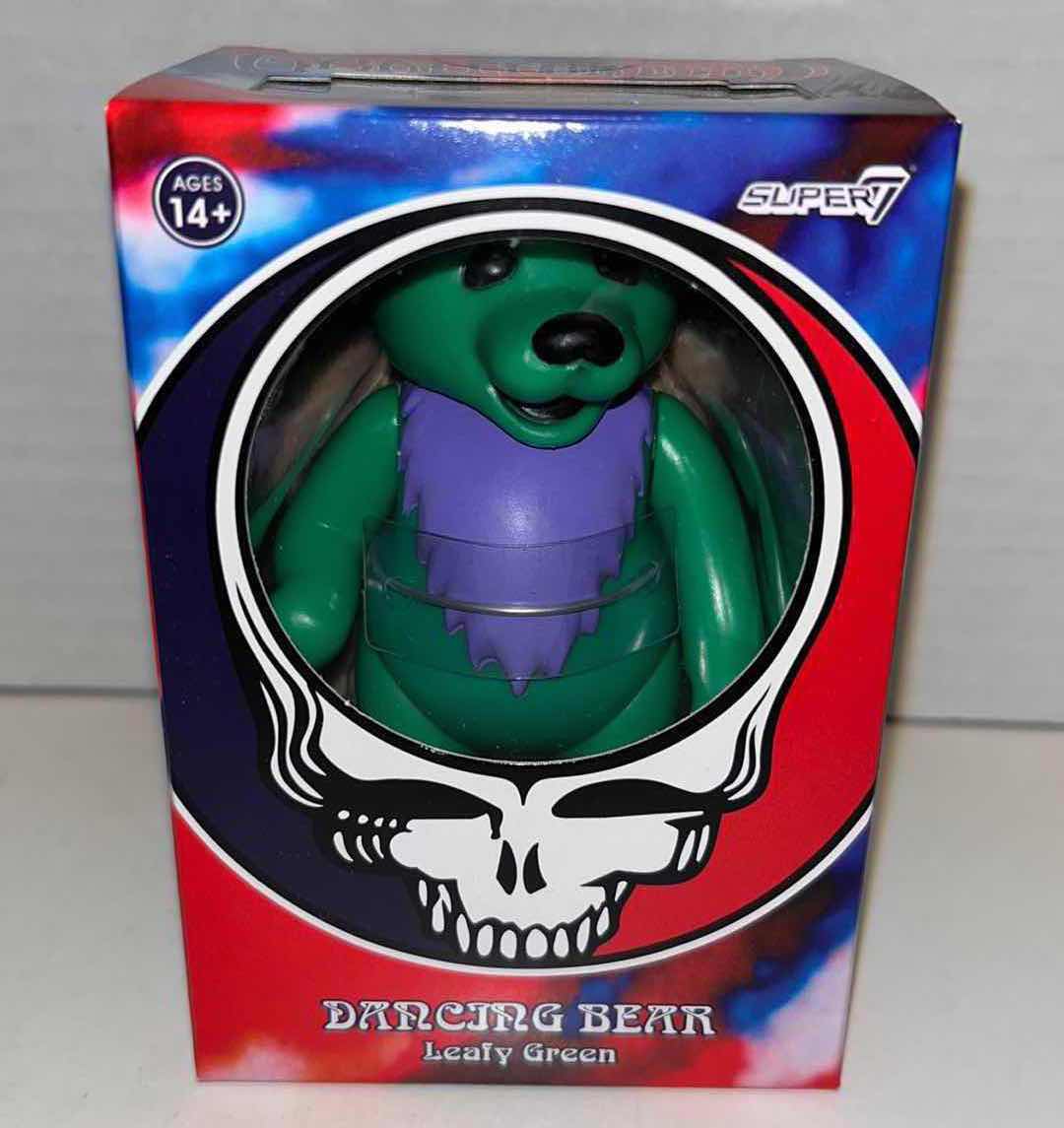 Photo 1 of NEW GRATEFUL DEAD REACTION FIGURE, DANCING BEAR LEAFY GREEN (1)