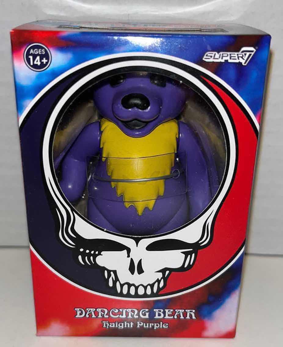 Photo 1 of NEW GRATEFUL DEAD REACTION FIGURE, DANCING BEAR HAIGHT PURPLE (1)