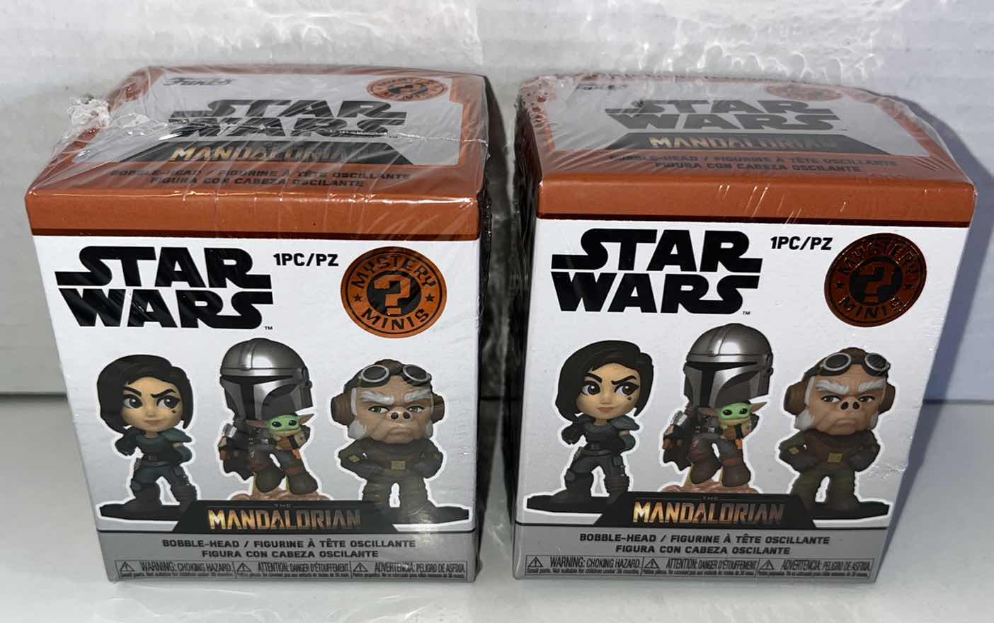 Photo 1 of NEW FUNKO SPECIALTY SERIES, STAR WARS THE MANDALORIAN MYSTERY MINIS BOBBLE-HEADS (2)