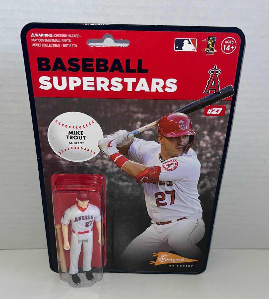 Photo 1 of NEW SUPERSPORTS BY SUPER 7, BASEBALL SUPERSTARS ANGELS #27 MIKE TROUT (1)