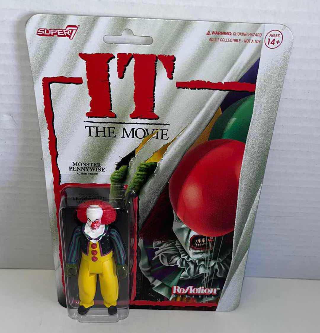 Photo 1 of NEW SUPER7 REACTION FIGURES, IT MOVIE “MONSTER PENNYWISE” (1)