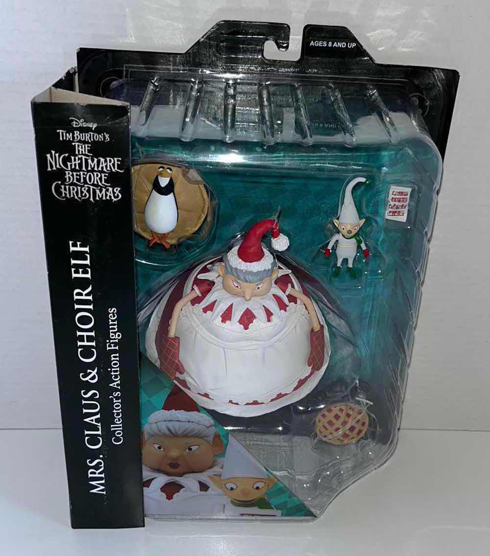 Photo 1 of NEW DIAMOND SELECT TOYS DISNEY TIM BURTONS THE NIGHTMARE BEFORE CHRISTMAS TWO-PACK, “MRS CLAUS & CHOIR ELF” $35.00 (1)