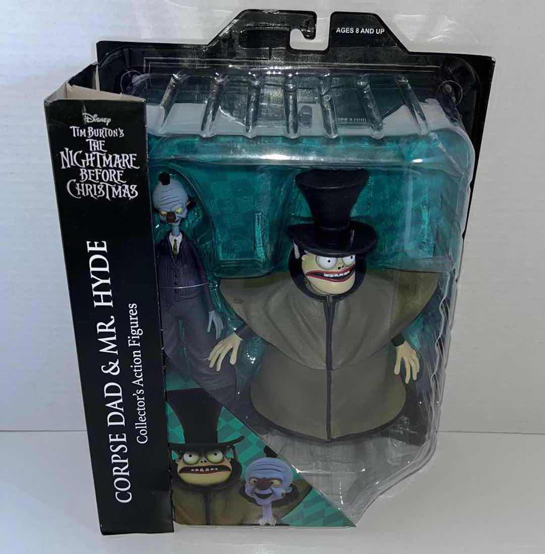 Photo 1 of NEW DIAMOND SELECT TOYS DISNEY TIM BURTONS THE NIGHTMARE BEFORE CHRISTMAS TWO-PACK COLLECTORS ACTION FIGURES, “CORPSE DAD & MR HYDE” $35.00 (1)