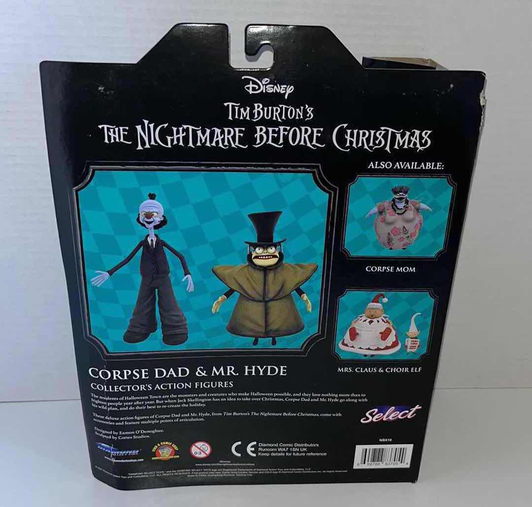 Photo 4 of NEW DIAMOND SELECT TOYS DISNEY TIM BURTONS THE NIGHTMARE BEFORE CHRISTMAS TWO-PACK COLLECTORS ACTION FIGURES, “CORPSE DAD & MR HYDE” $35.00 (1)