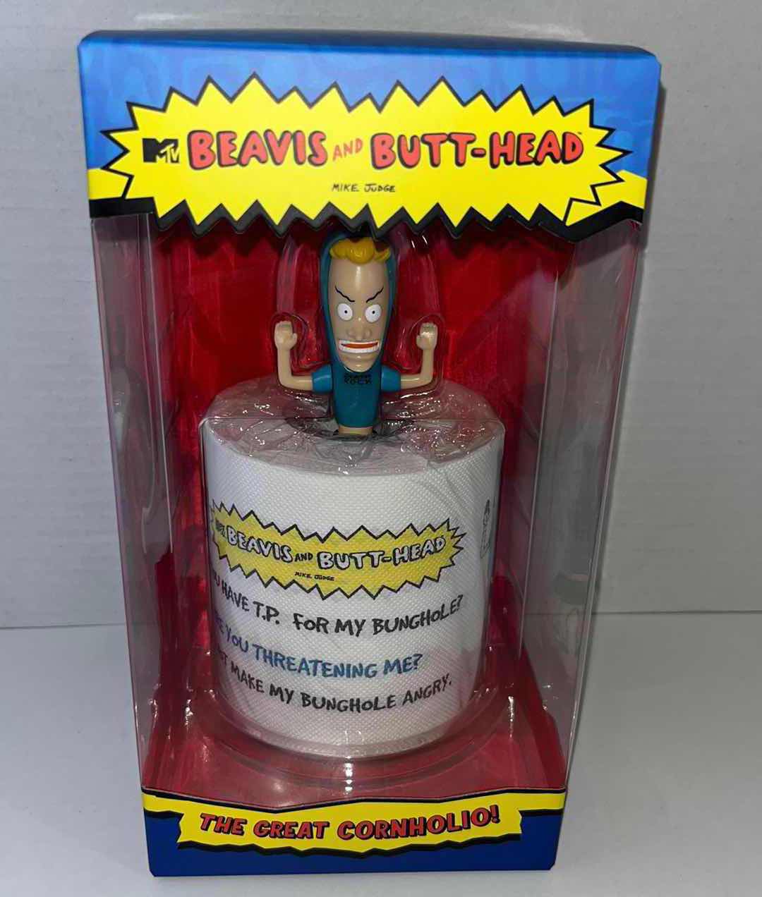 Photo 1 of NEW SUPER7 MTV BEAVIS AND BUTTHEAD “THE GREAT CORNHOLIO” FIGURE & TOILET PAPER ROLL $36.00 (1)