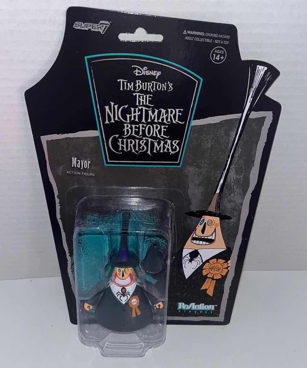 Photo 1 of NEW SUPER7 REACTION FIGURES, DISNEY TIM BURTONS THE NIGHTMARE BEFORE CHRISTMAS “MAYOR” (1)