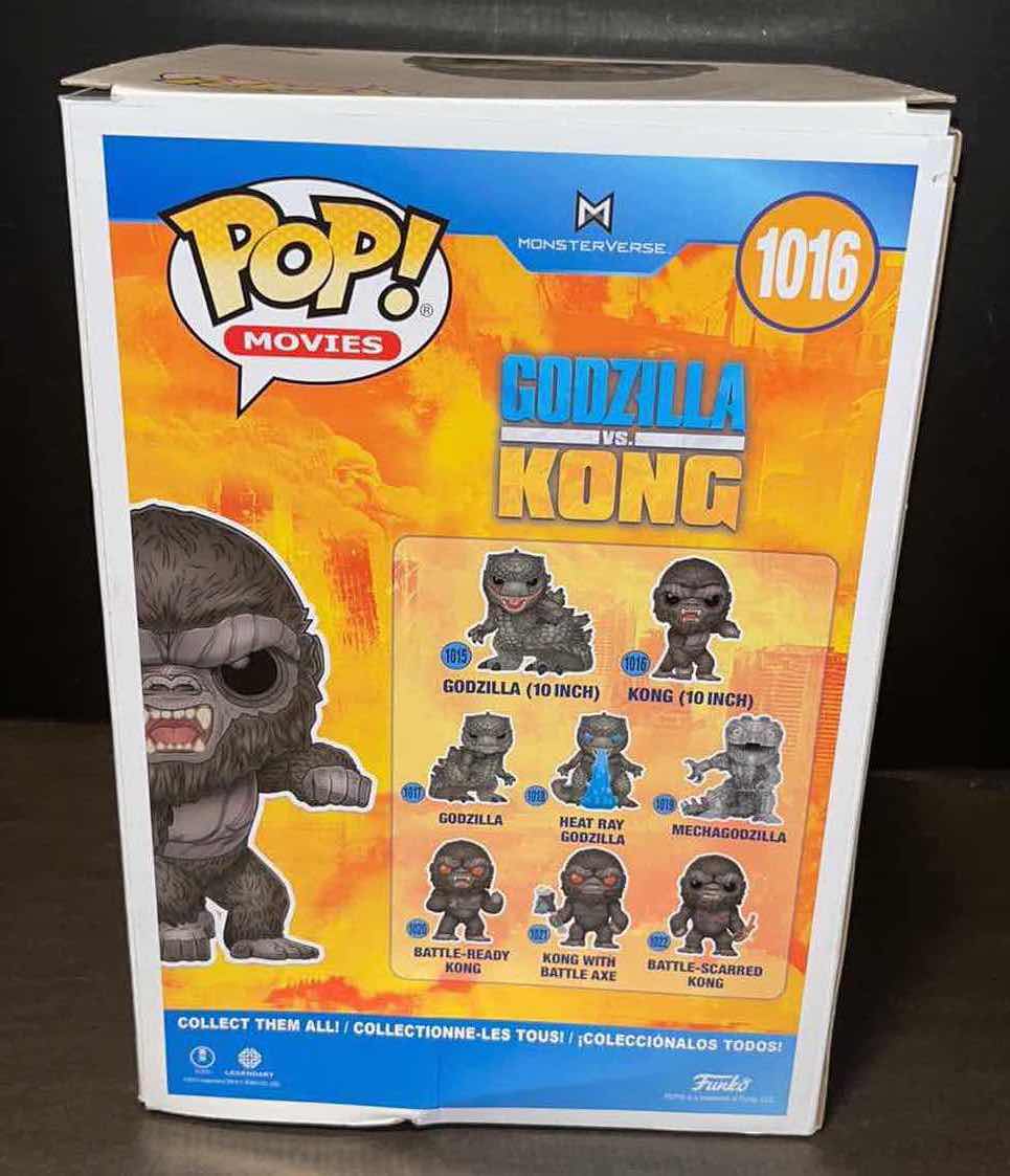 Photo 3 of NEW FUNKO POP! MOVIES VINYL FIGURE, #1016 GODZILLA VS KONG “KONG” (10” FIGURE)